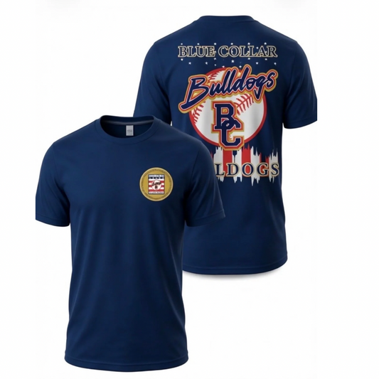 Adult Bulldog Blue Collar Tee